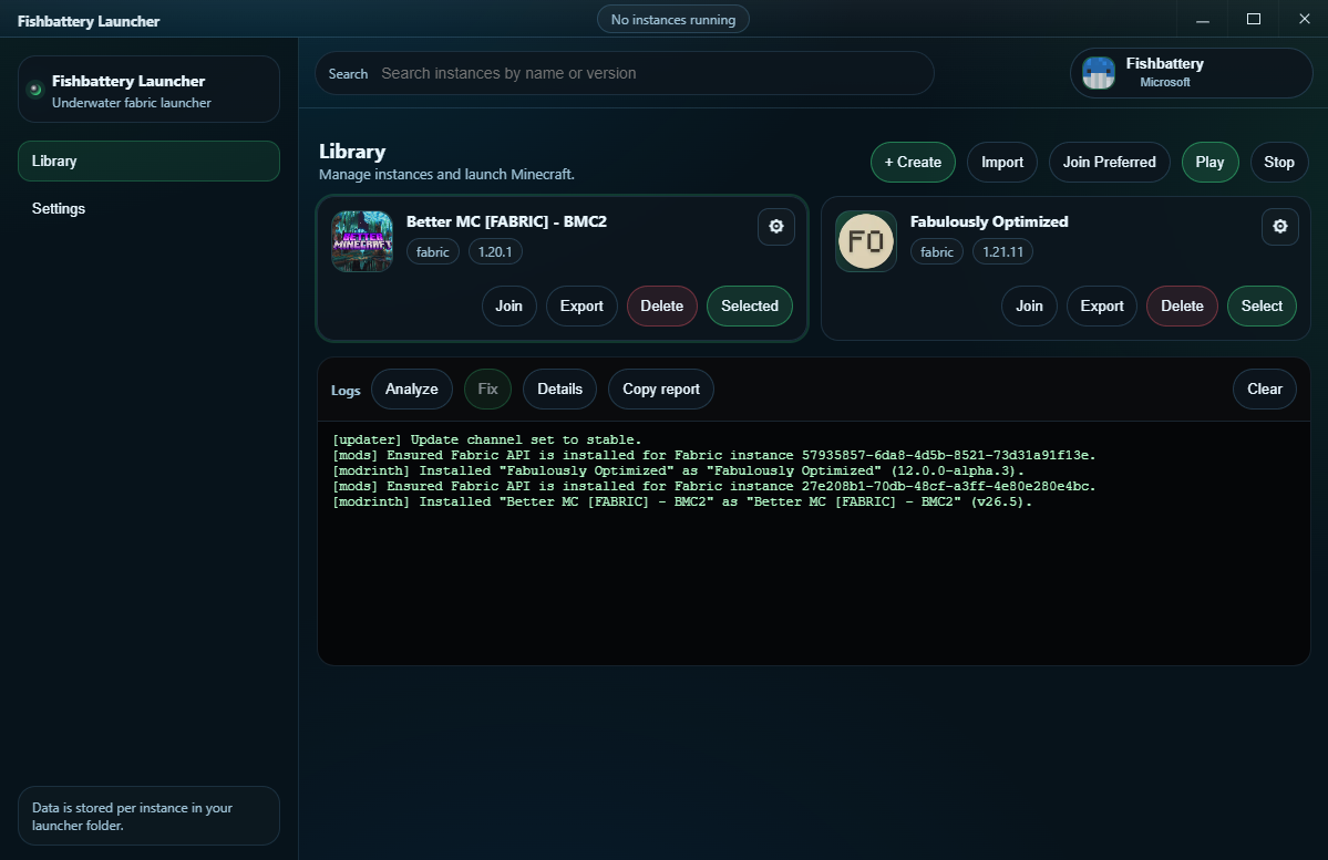 Fishbattery launcher home screen